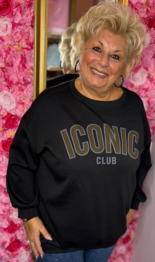 Sweater Icon Zwart Plus Size Maat 46 t/m 54