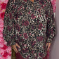 Blouse Roses Bordeaux Plus Size Maat 48 t/m 52-54