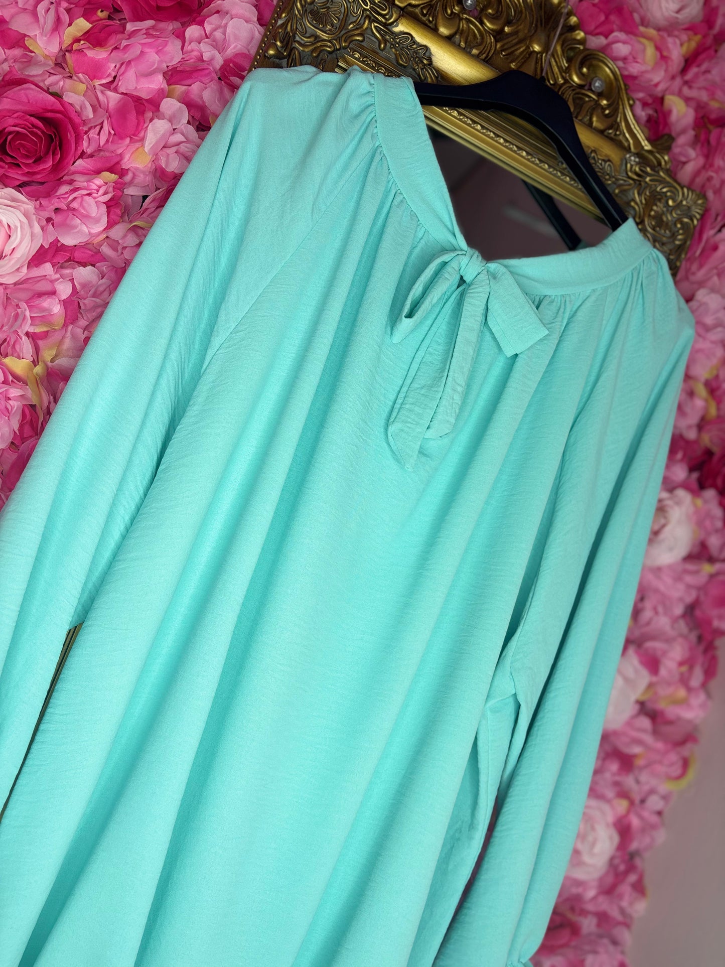 *LUCKY LOOK* Blouse Becky Mint Plus Size maat 48 t/m 54