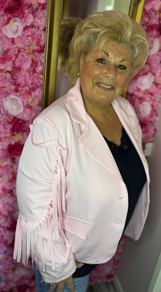 Colbert Franka Roze Plus size Maat 46 t/m 52-54