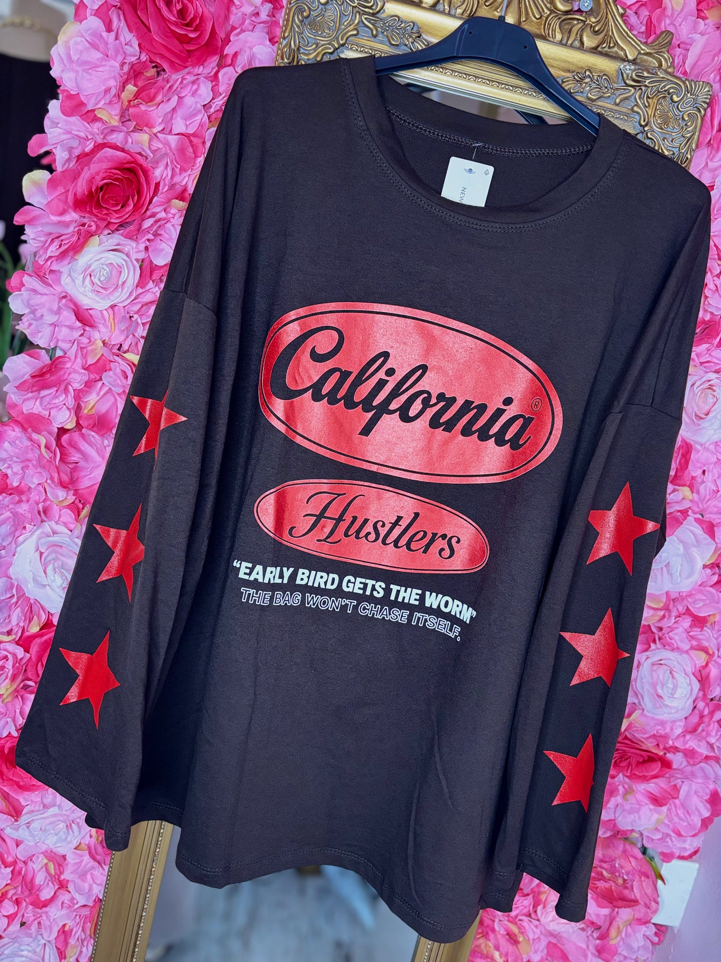 Long Sleeve California Hustler Bruin Plus Size Maat 44 t/m 48