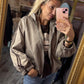 Long Sleeve Star Hustle Bruin tot Maat 42