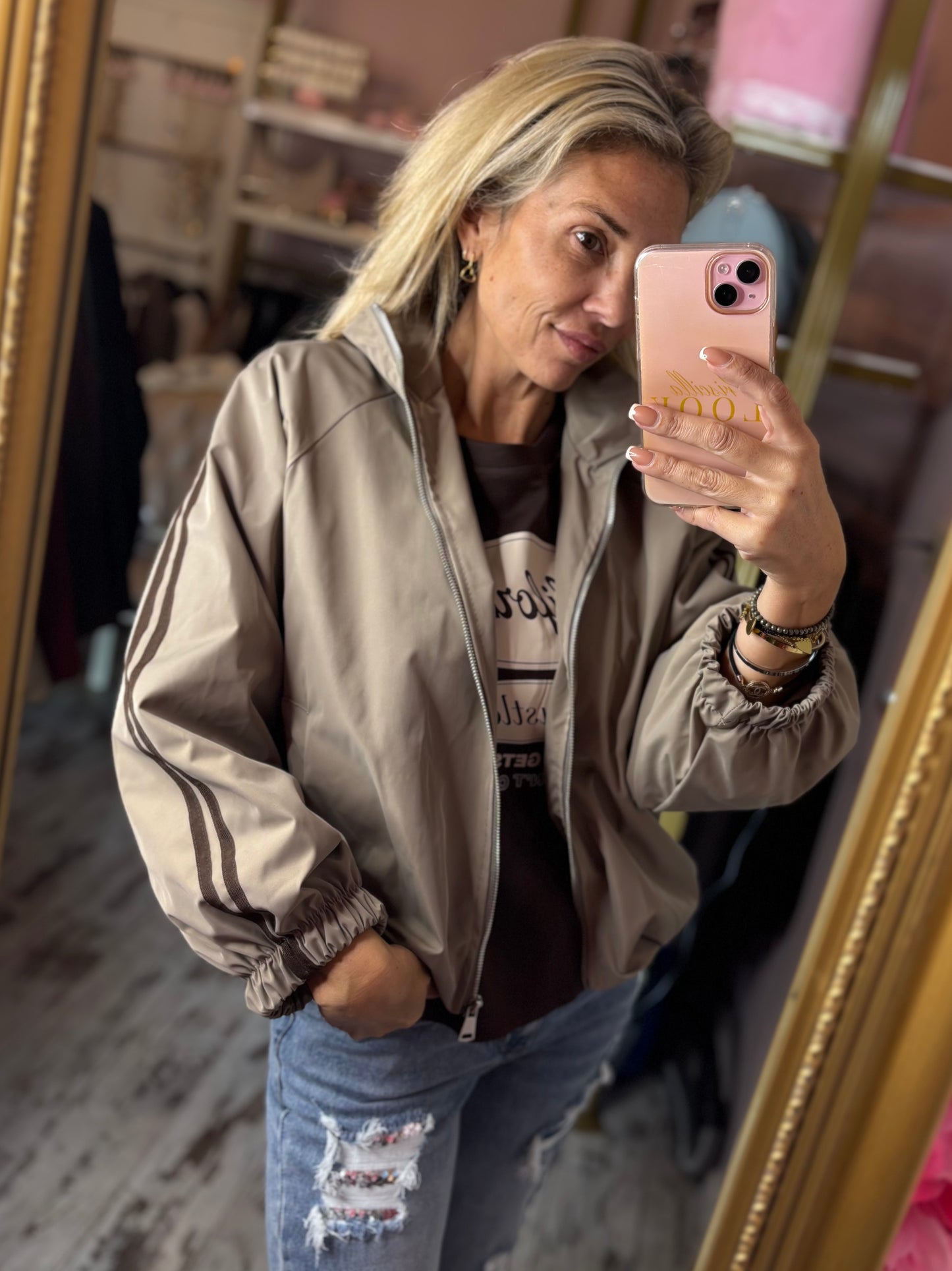 Long Sleeve Star Hustle Bruin tot Maat 42