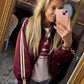 Bomber Stripe Shell Bordeaux tot maat 44