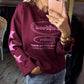 Long Sleeve Star Hustle Bordeaux tot Maat 42