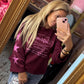 Long Sleeve Star Hustle Bordeaux tot Maat 42