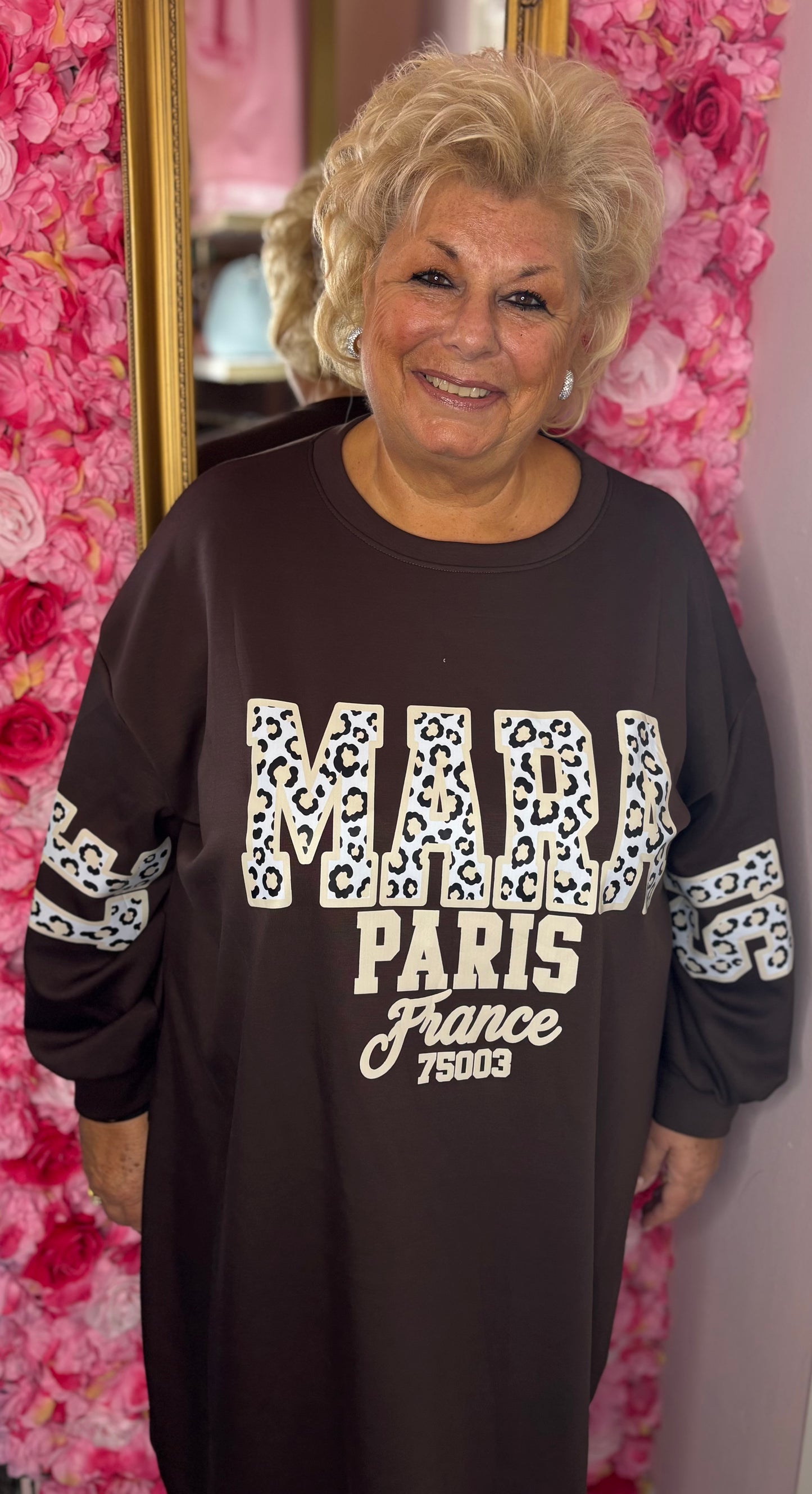 Jurk Sweaterdress Bruin Plus Size Maat 48 t/m 54