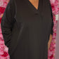 Jurk Basic Katoen Bruin Plus Size Maat 50 t/m 56