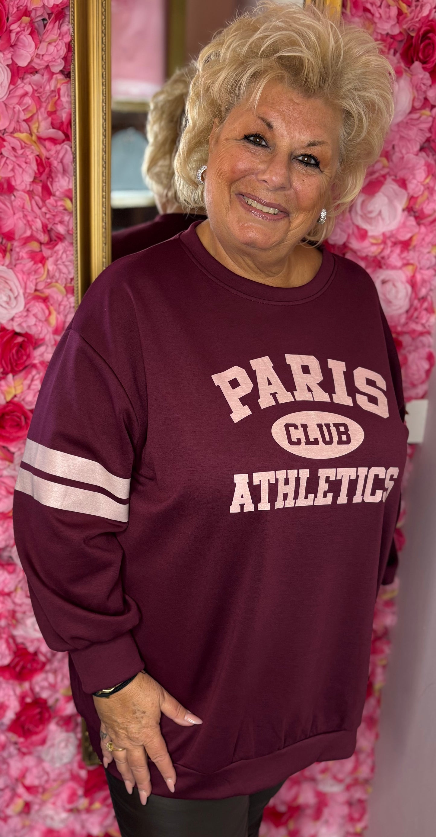 Sweater Paris Bordeaux Plus Size Maat 48 t/m 54