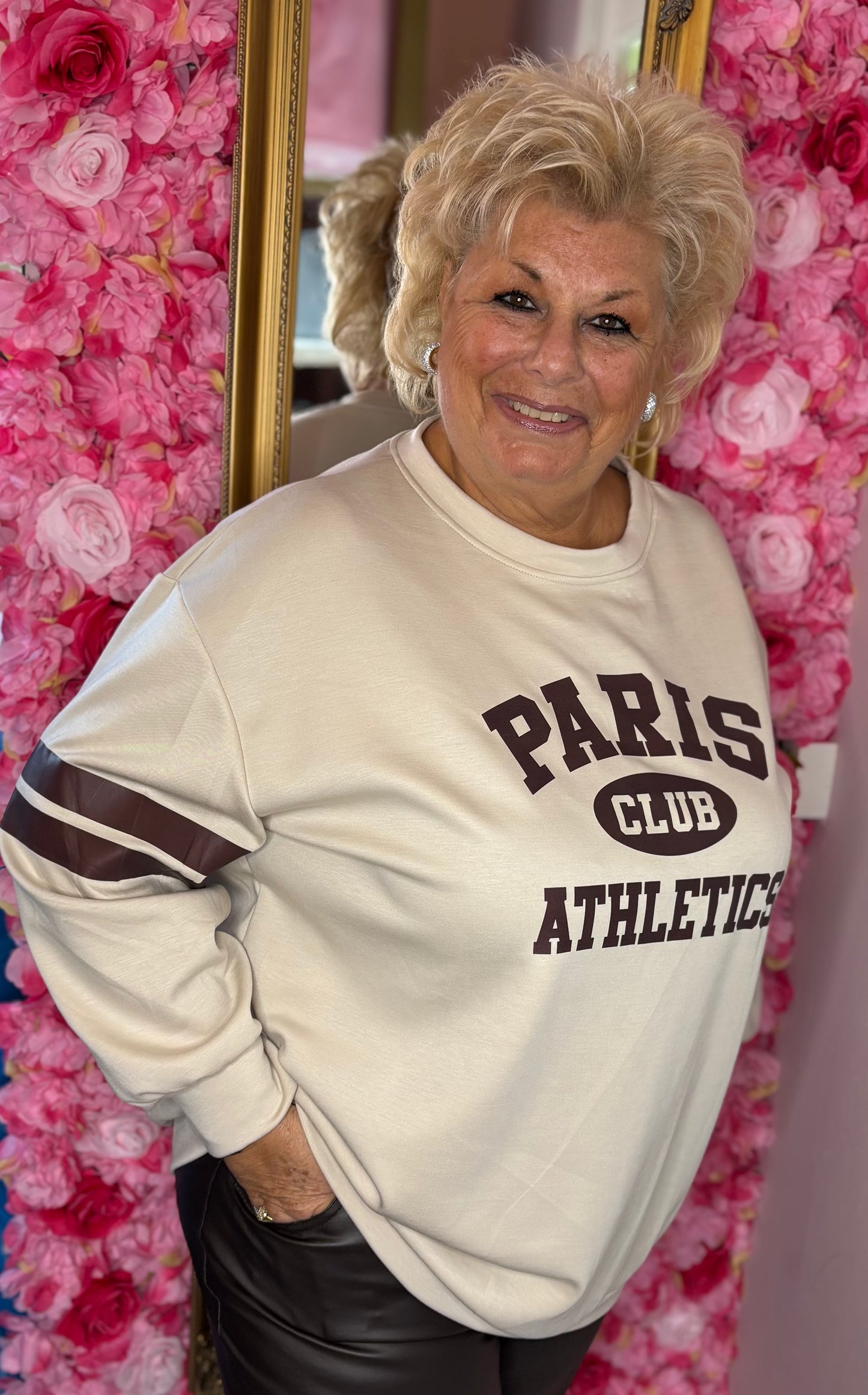 Sweater Paris Beige Plus Size Maat 48 t/m 54