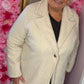 Tussenjas Boucle Creme Plus Size maat 48 t/m 54
