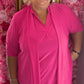 Vest Korte Mouw Travel Fuchsia Plus size Maat 48 t/m 56