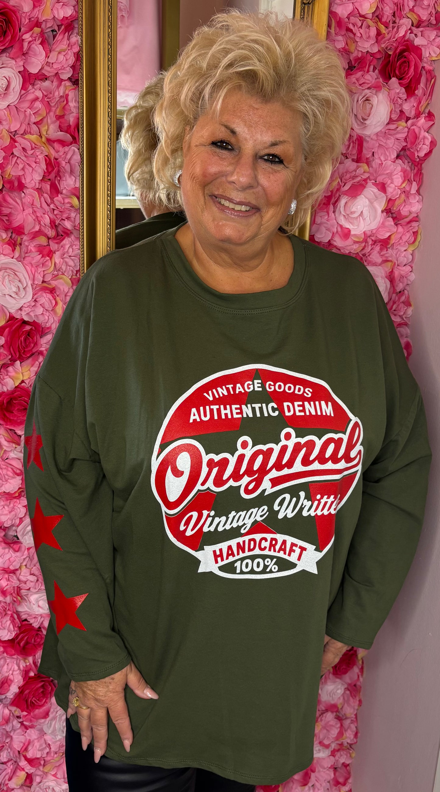Long Sleeve Original Leger Groen Plus Size maat 48 t/m 54