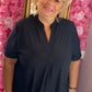 T-shirt Favo Zwart Plus Size Maat 46 t/m 54