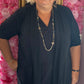 T-shirt Favo Zwart Plus Size Maat 46 t/m 54