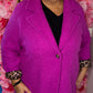 Tussenjas Boucle Paars Plus Size maat 48 t/m 54