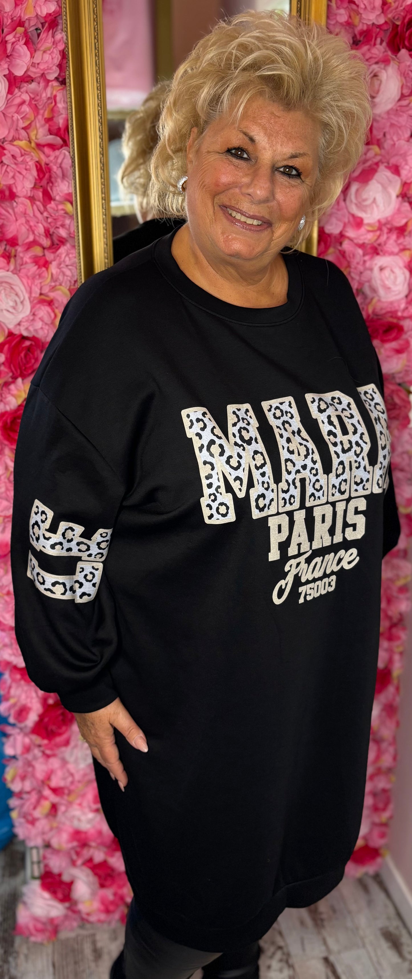 Jurk Sweaterdress Zwart Plus Size Maat 48 t/m 54