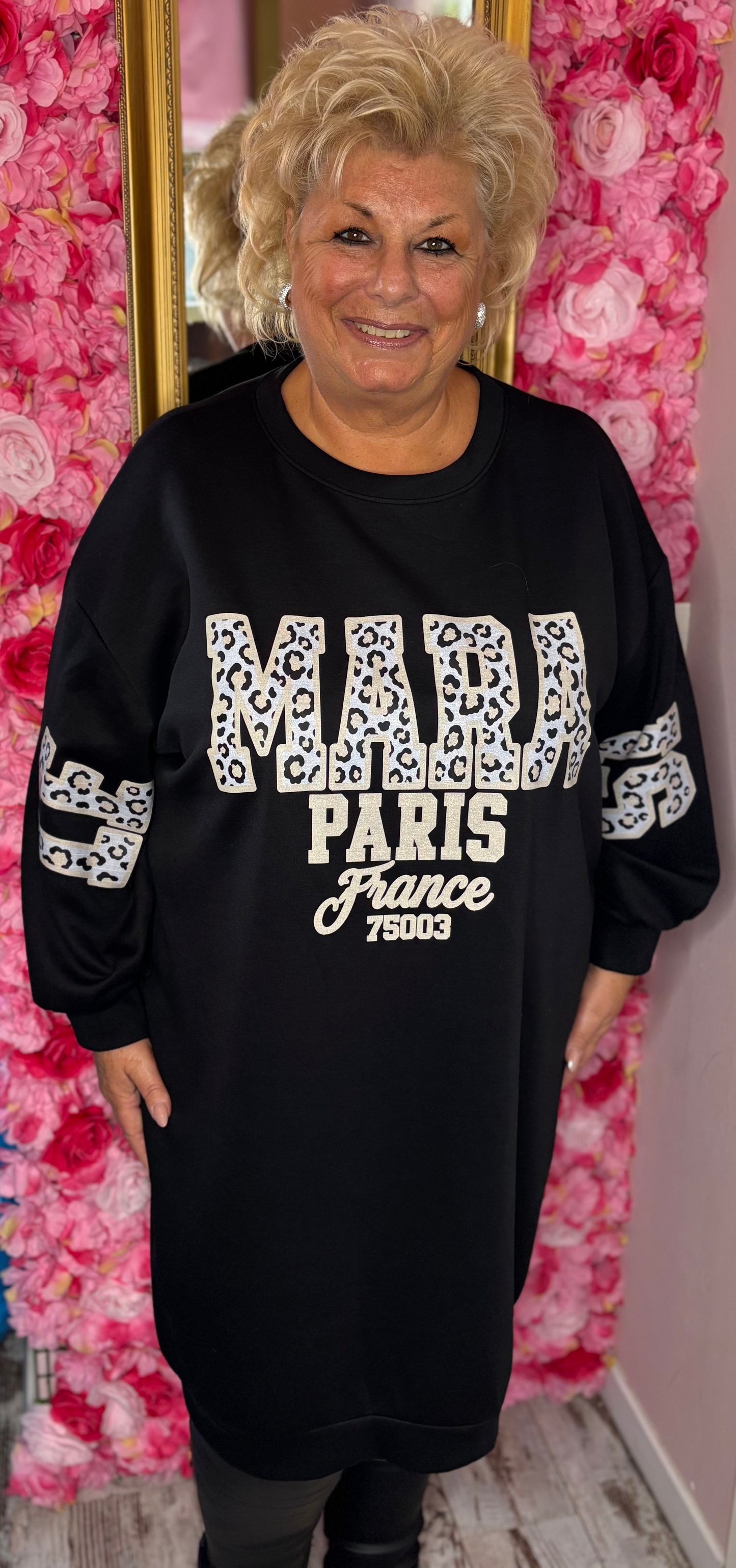 Jurk Sweaterdress Zwart Plus Size Maat 48 t/m 54