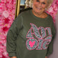 Sweater Amour Leger Groen Plus Size Maat 48 t/m 54