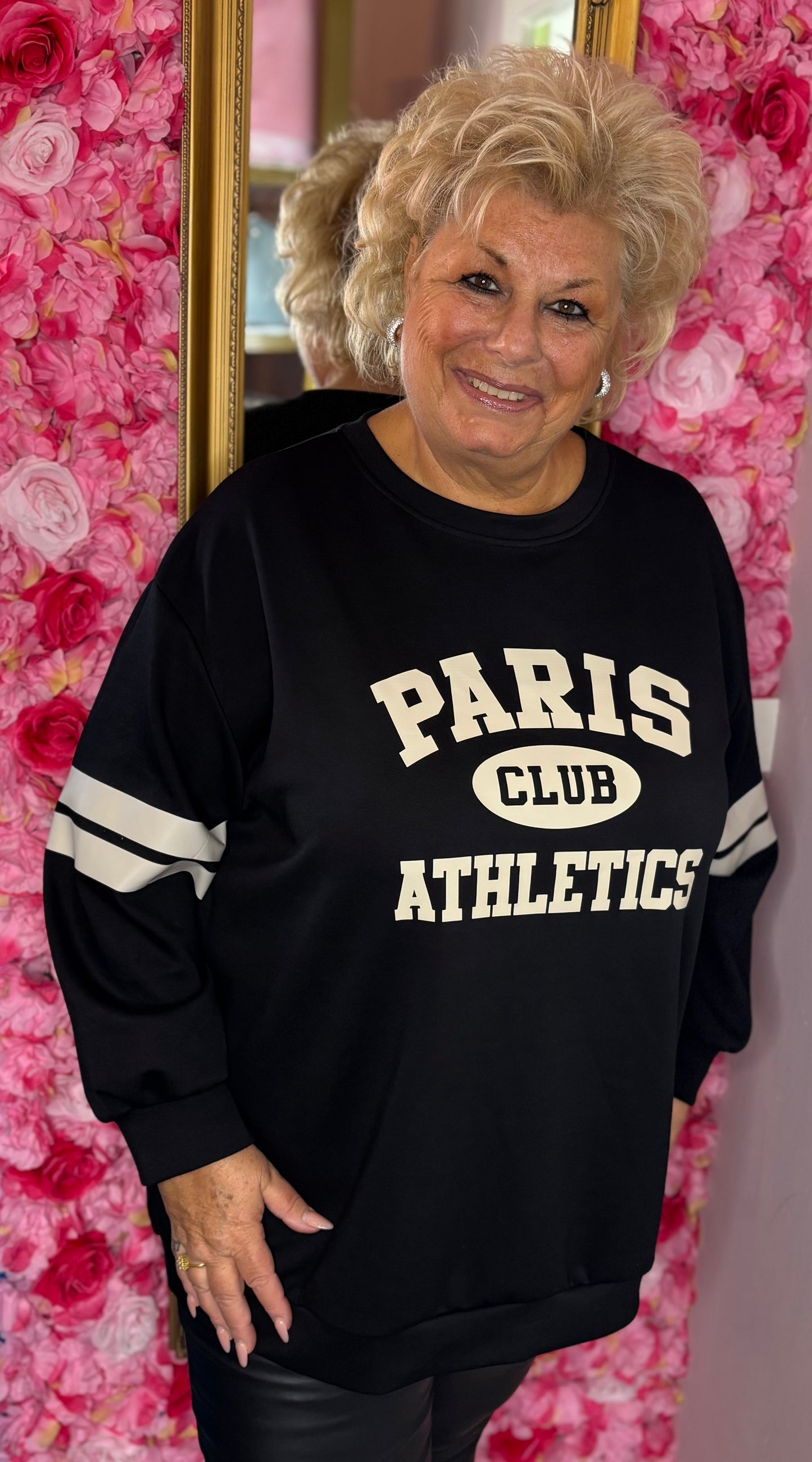 Sweater Paris Zwart Plus Size Maat 48 t/m 54