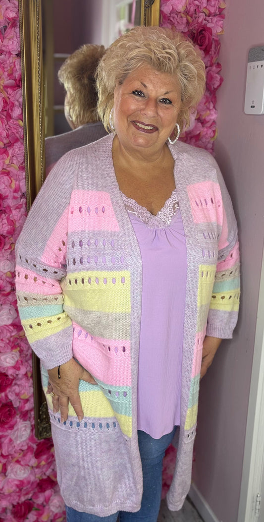 Vest Happy Lilla Plus size Maat 46 t/m 54