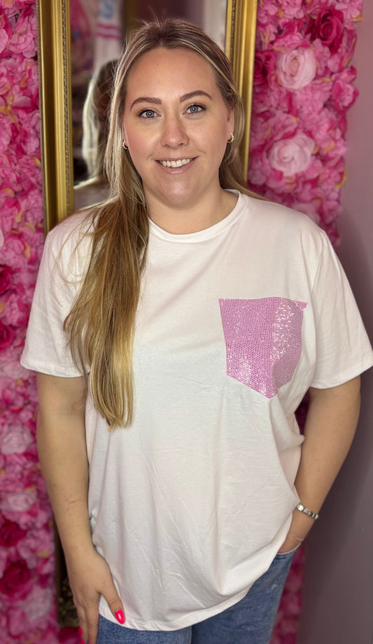 T-shirt Swar Wit Plus Size tot Maat 48