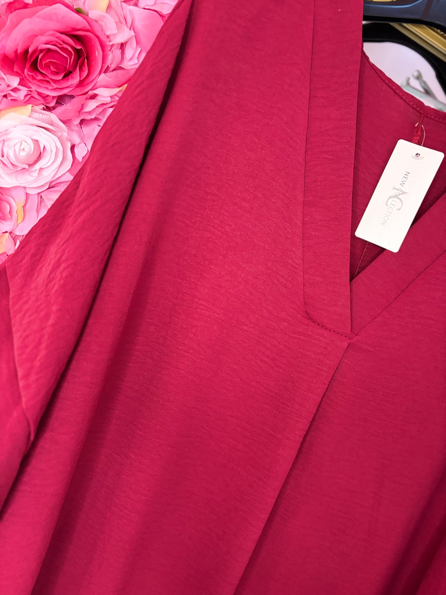 Blouse Joanie Bordeaux Plus Size maat 48 t/m 54-56