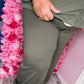 Broek Comfy Pof Leger Groen Plus Size Maat 48 t/m 54