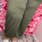 Broek Comfy Pof Leger Groen Plus Size Maat 48 t/m 54