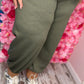 Broek Comfy Pof Leger Groen Plus Size Maat 48 t/m 54