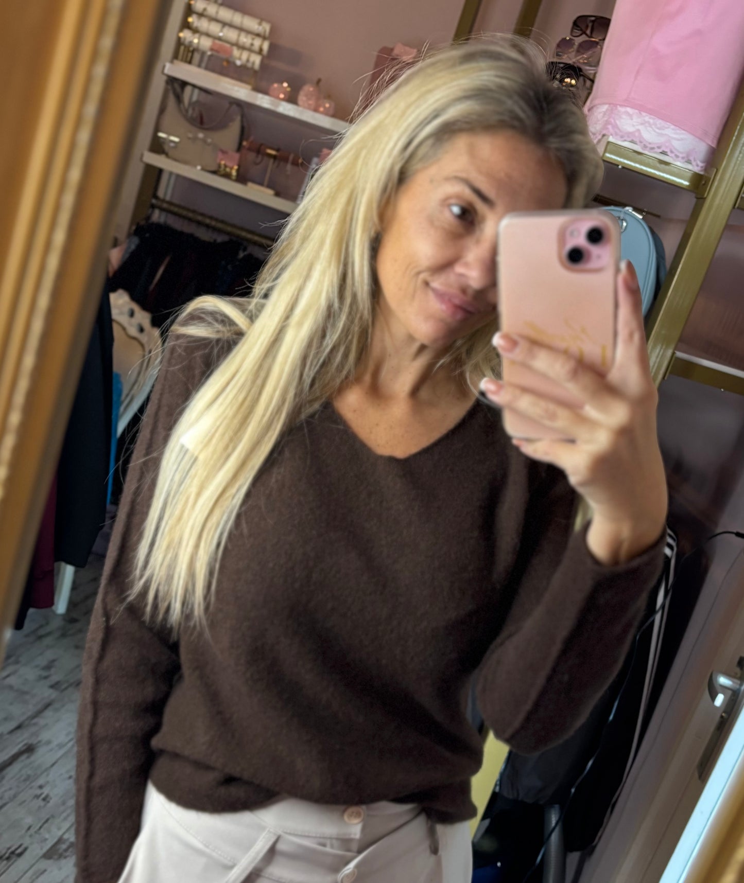Trui Soft Everyday Bruin Tot maat 42