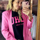 Blazer Barbie Roze tot maat 42