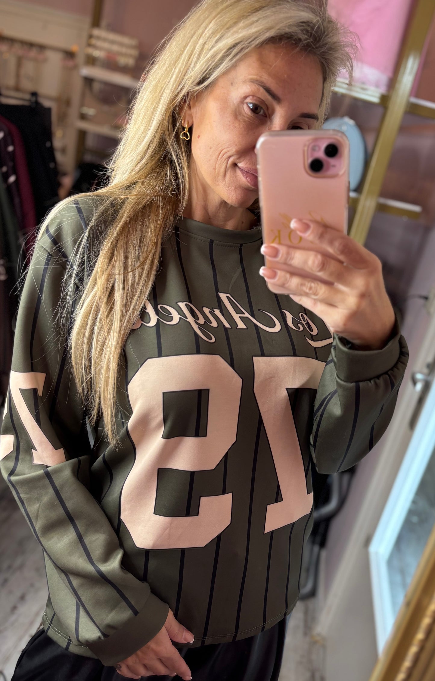 Long Sleeve Los 79 Leger Groen tot maat 42-44