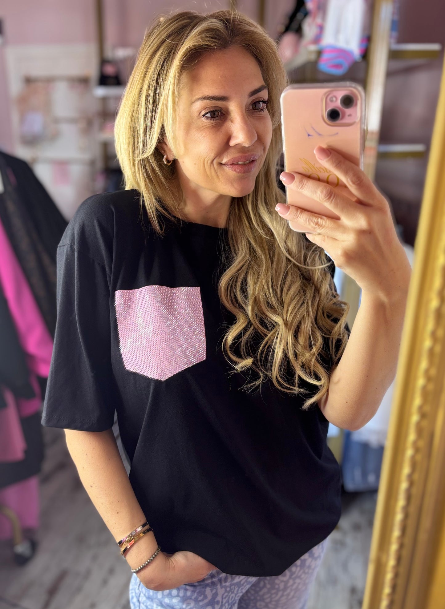 T-shirt Little Bling Zwart Plus Size tot Maat 42