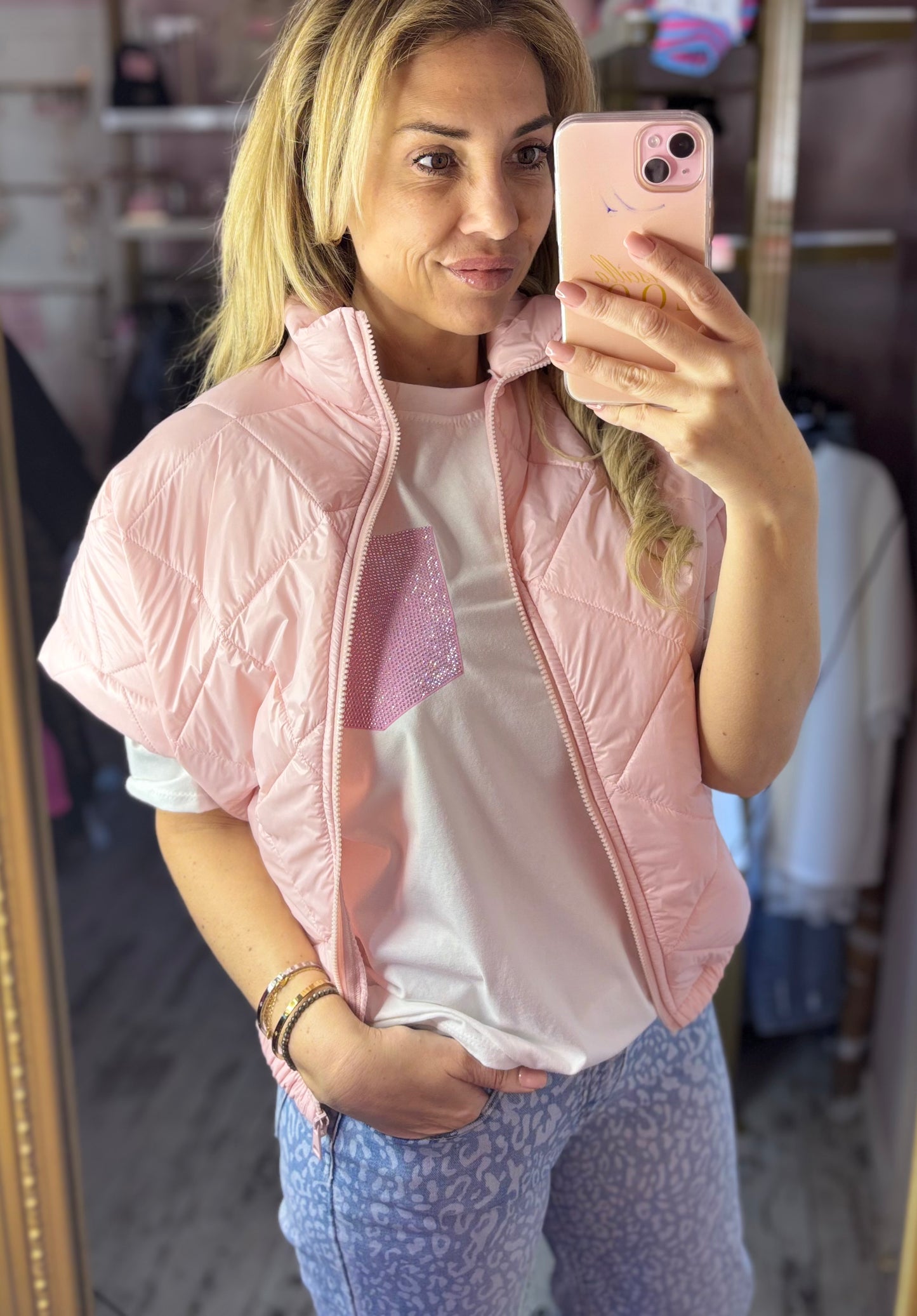 T-shirt Little Bling Wit Plus Size tot Maat 42