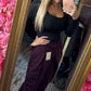 Broek Pantalon Overslag Bordeaux Tot maat 42