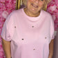 T-shirt Heart Roze Plus Size Maat 48 t/m 54