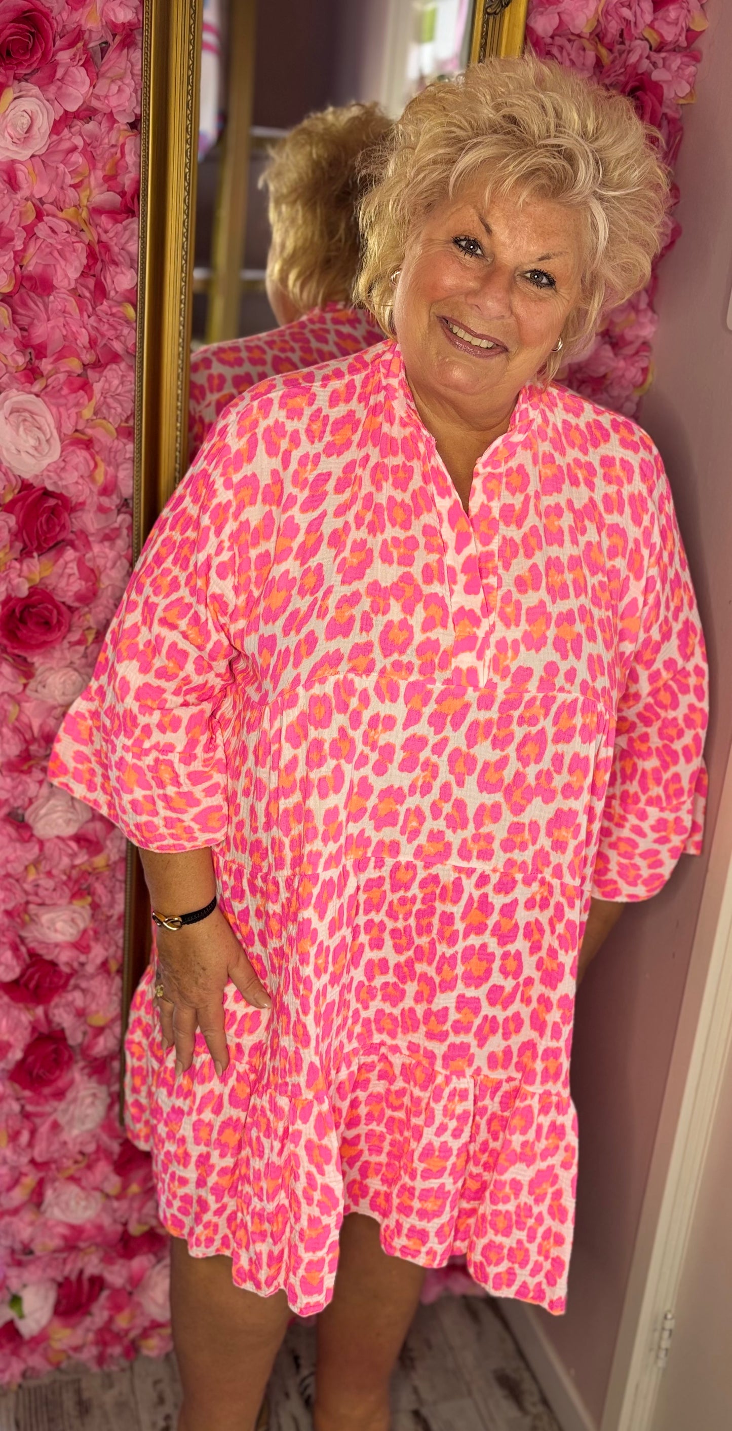 Jurk The Vibe Roze Maat 48 t/m 54