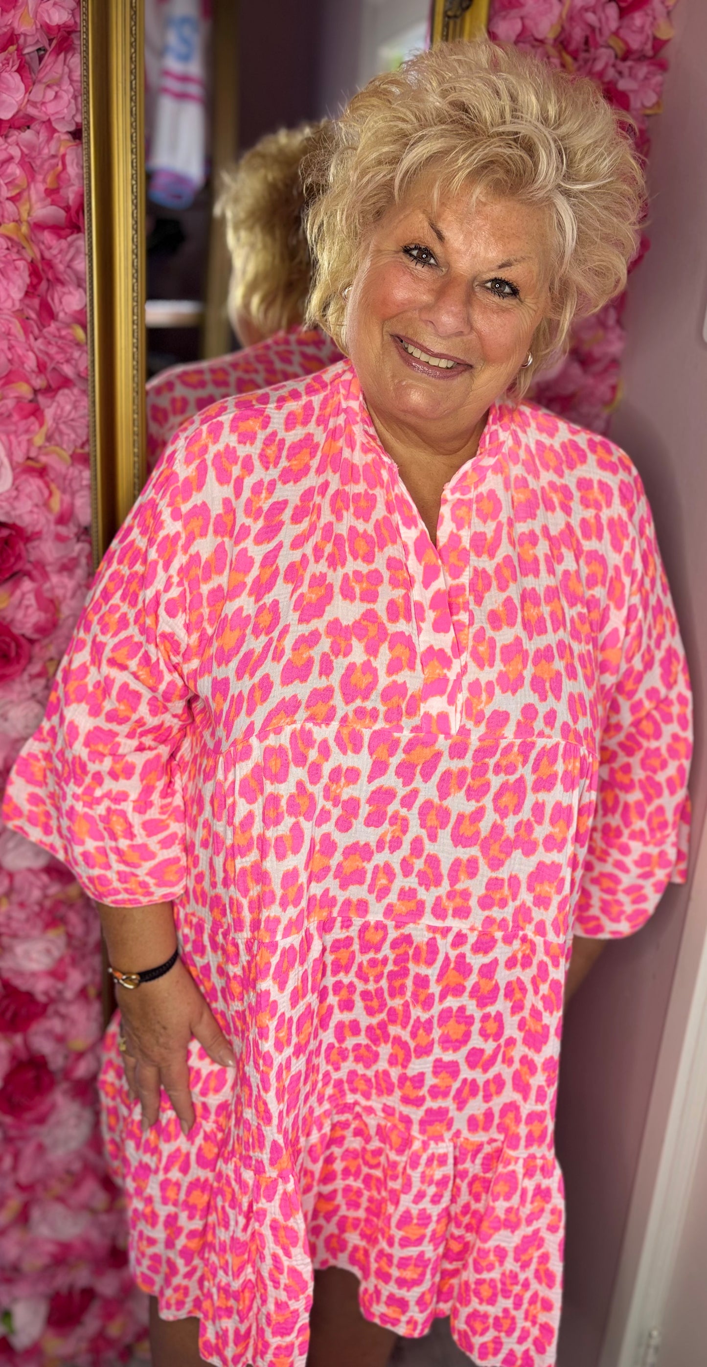 Jurk The Vibe Roze Maat 48 t/m 54