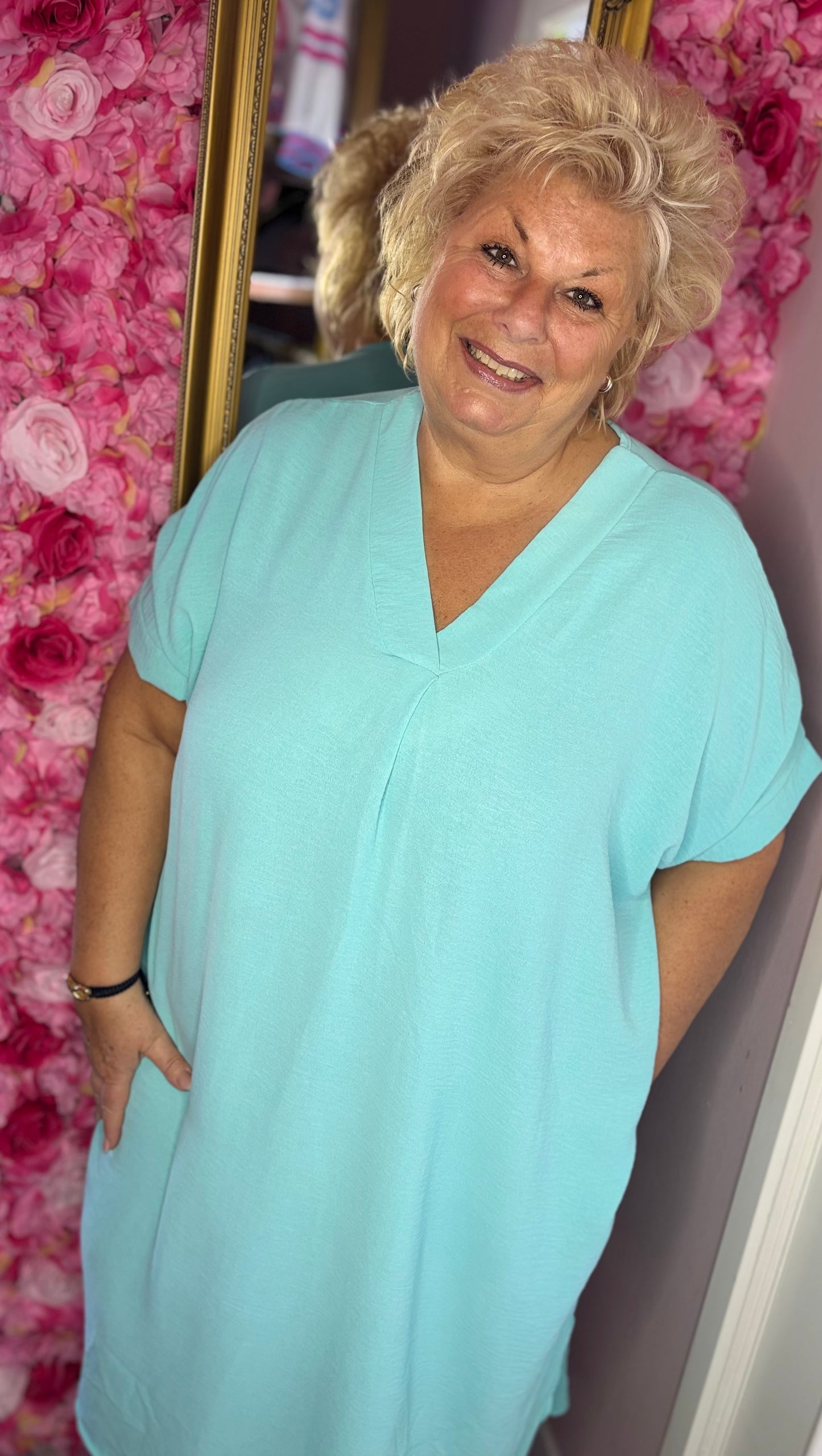 Lange Jurk Summer Mint Maat 48 t/m 54-56