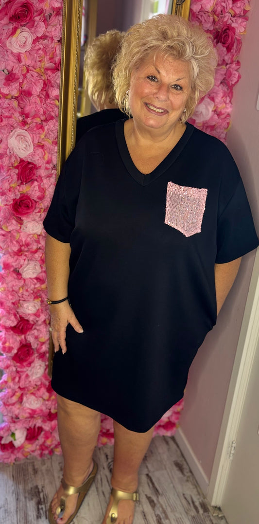 Jurk Favorite Zwart Maat 48 t/m 54