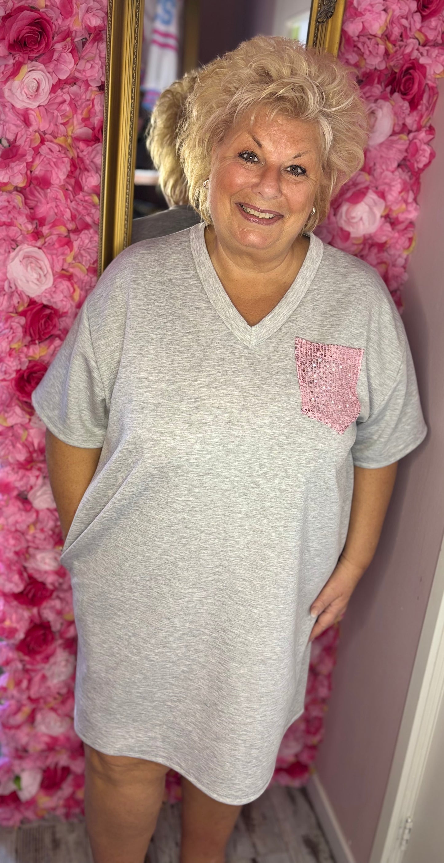 Jurk Favorite Grijs Maat 48 t/m 54