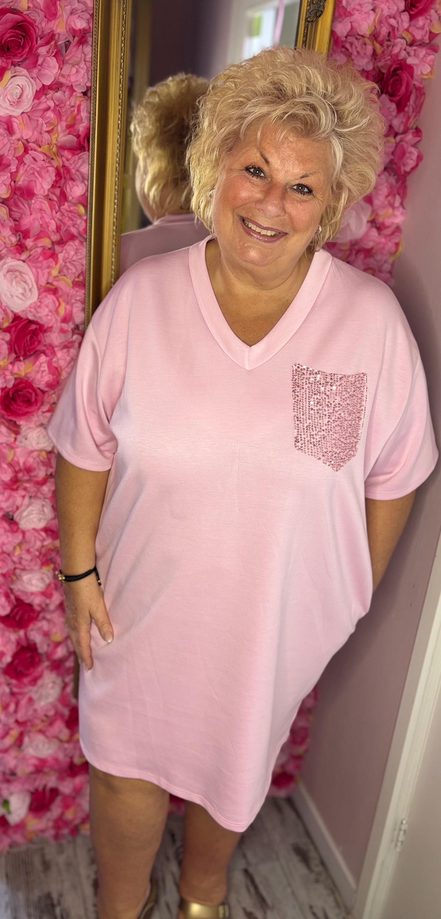 Jurk Favorite Roze Maat 48 t/m 54