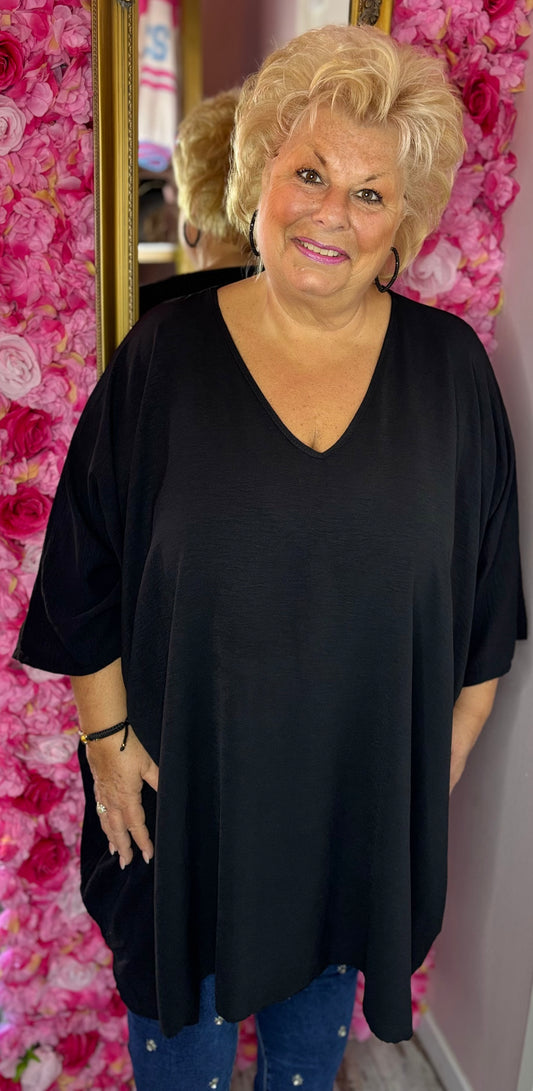 Tuniek Vlinder Zwart Maat 50 t/m 58