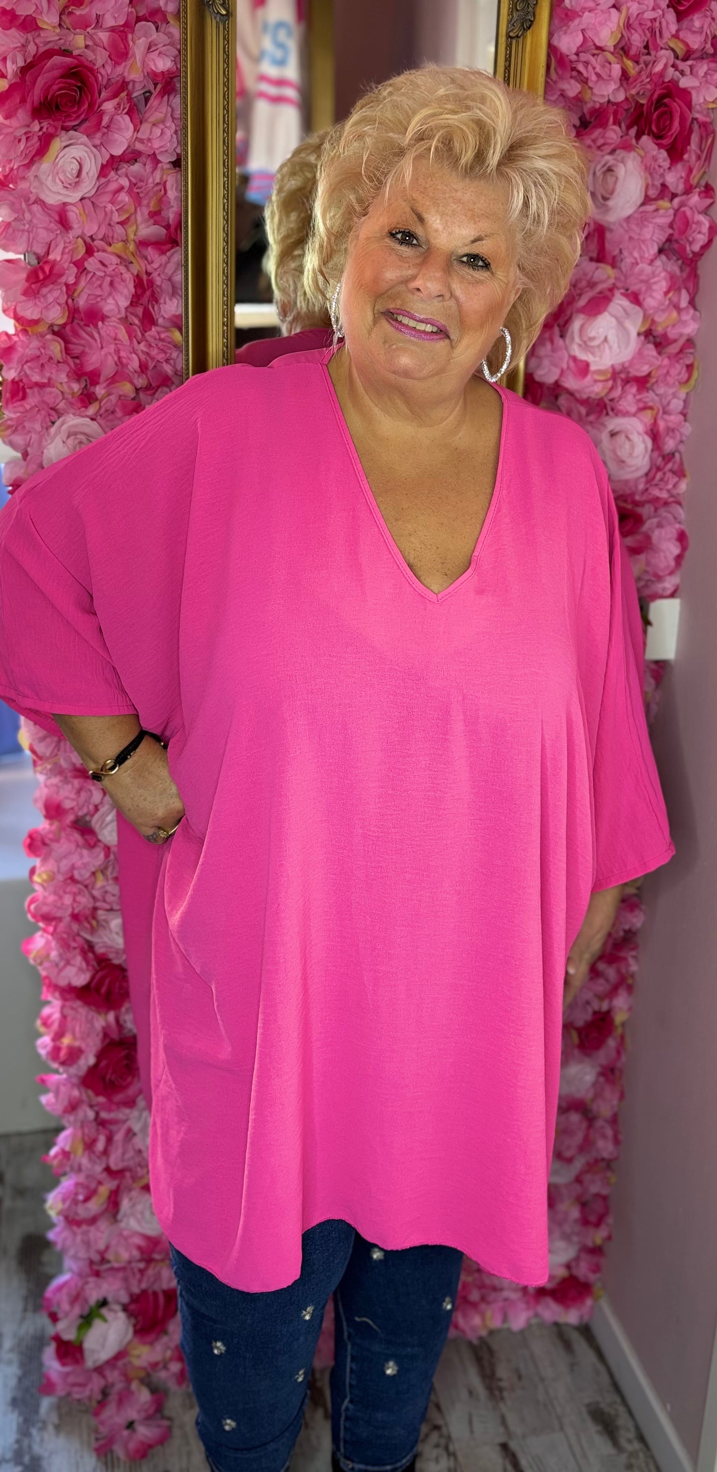 Tuniek Vlinder Fuchsia Maat 50 t/m 58