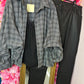 Blouse Check Chan Zwart Plus Size Maat 44 t/m 48-50