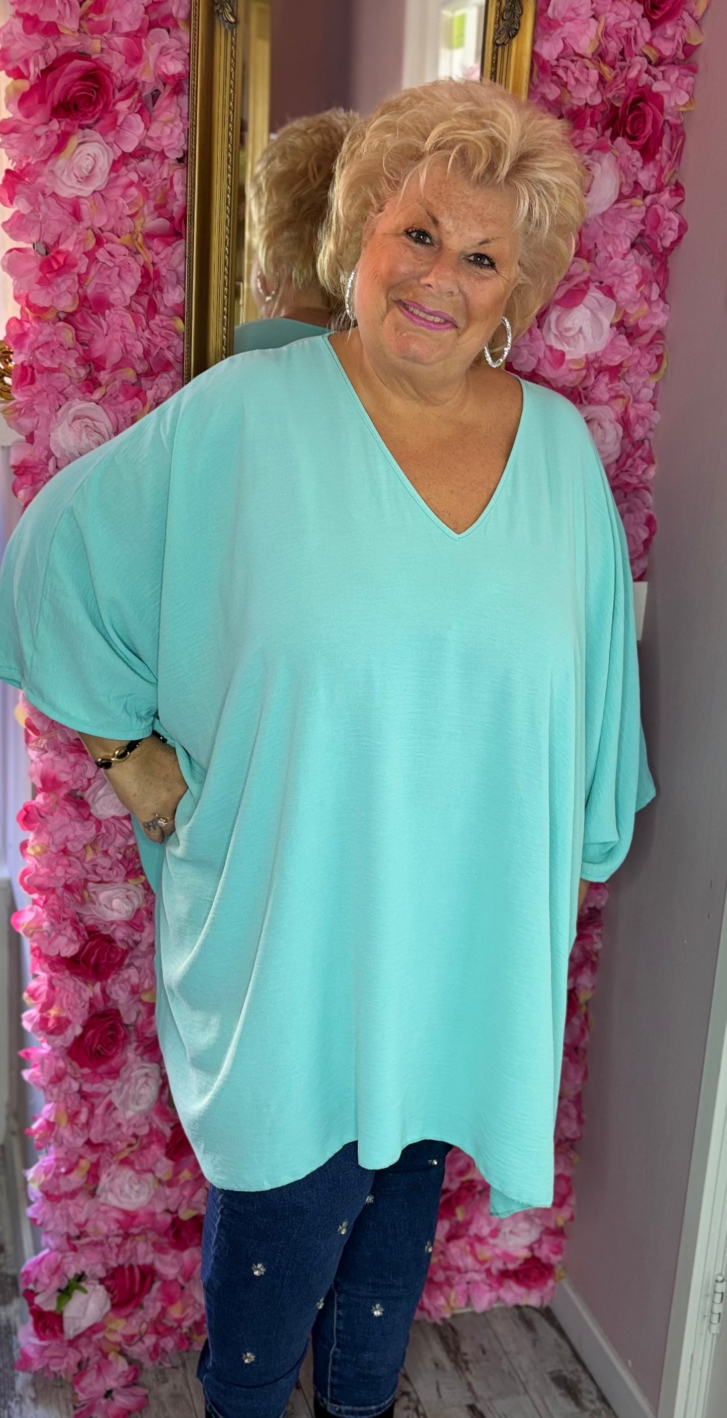 Tuniek Vlinder Mint Maat 50 t/m 58