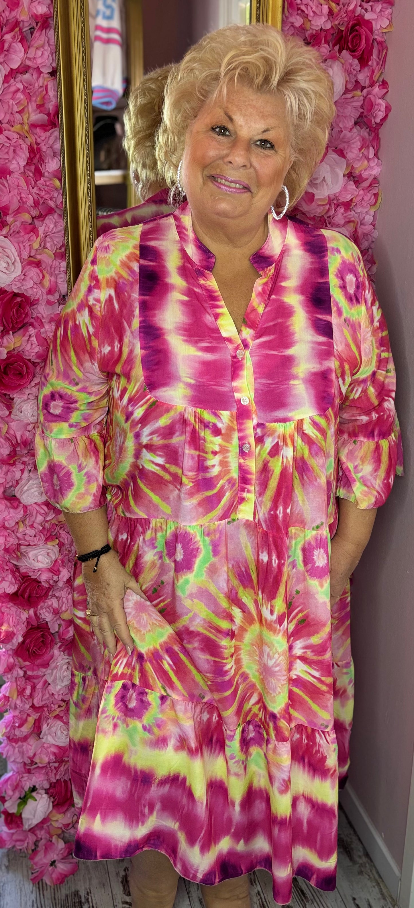 Jurk Hipe Roze Maat 46 t/m 52