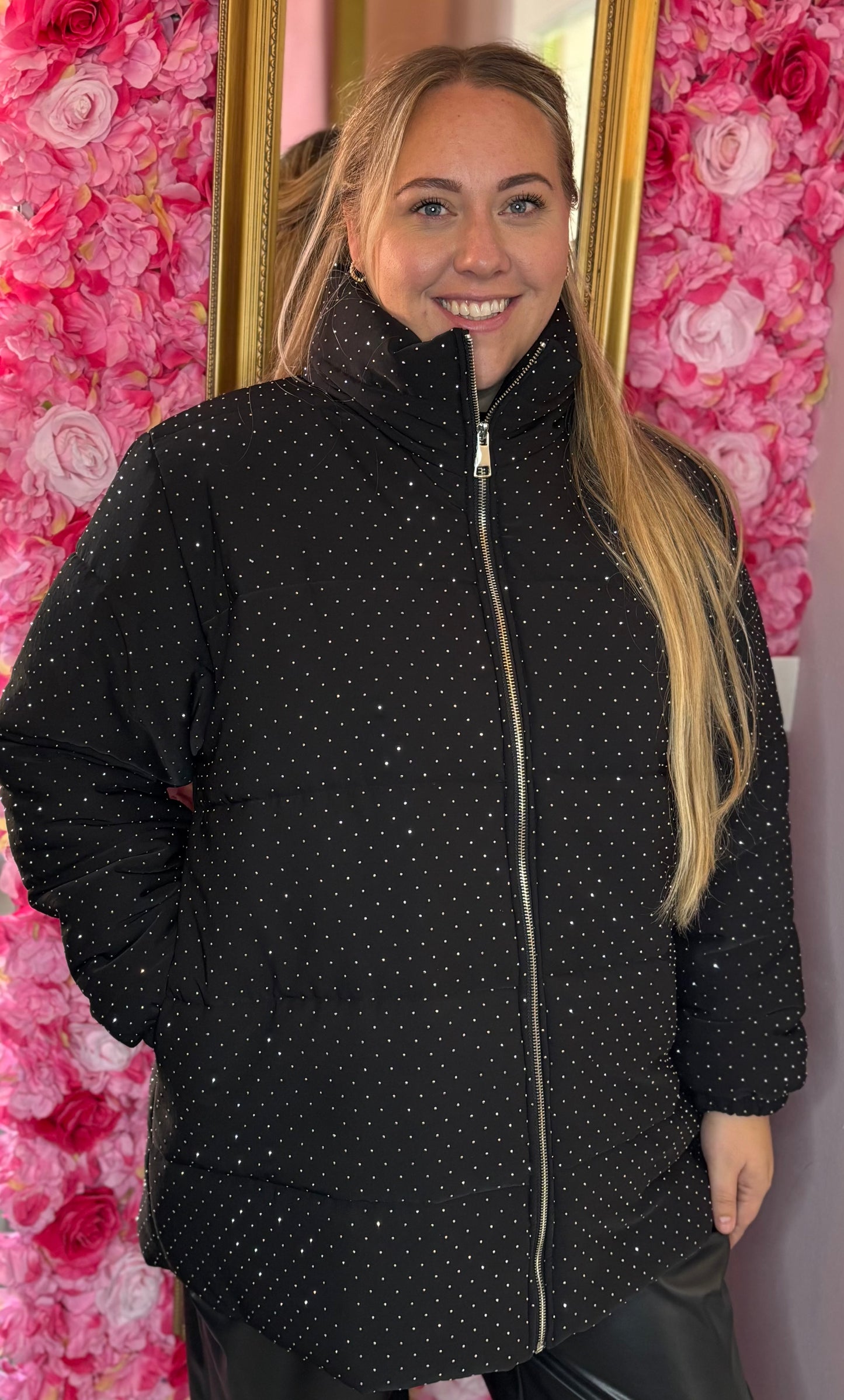 Jas Bling Queen Zwart Plus Size Maat 46 t/m 50