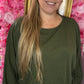 Long Sleeve Balloon Soft Leger Groen Plus Size maat 46 t/m 50